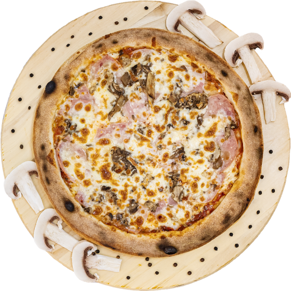Pizza prosciutto funghi